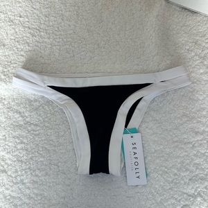 Seafolly black and white bikini bottoms Size 2
